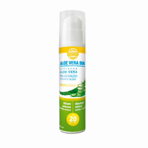 GREEN IDEA Aloe vera opalovací mléko SPF 20 200 ml