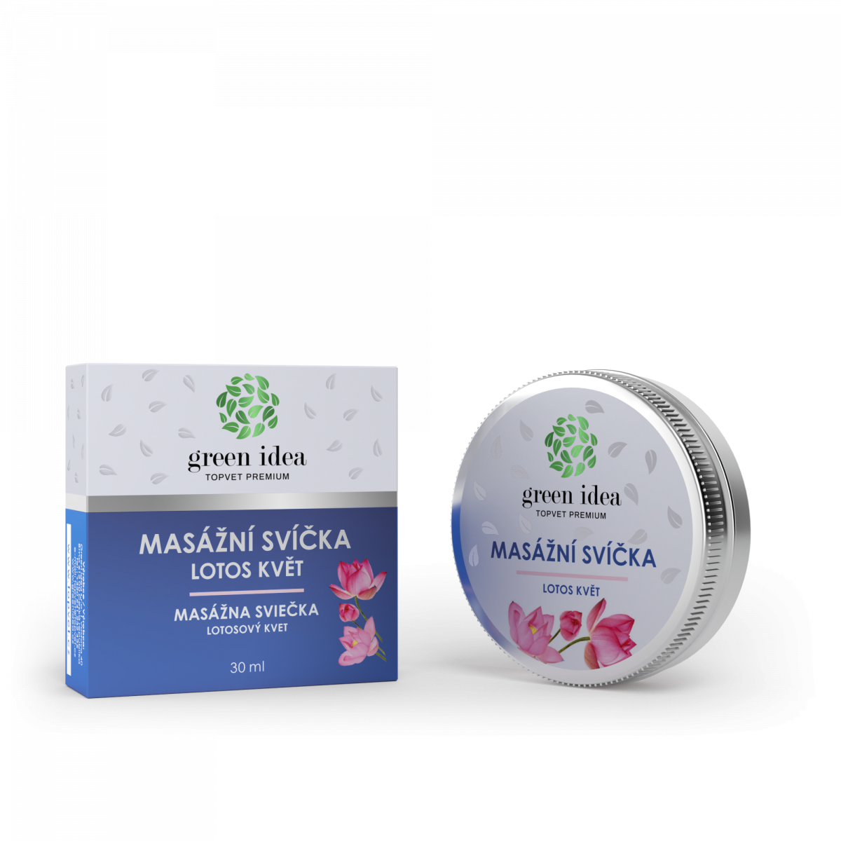 GREEN IDEA Masážní svíčka - Lotos květ 30 ml