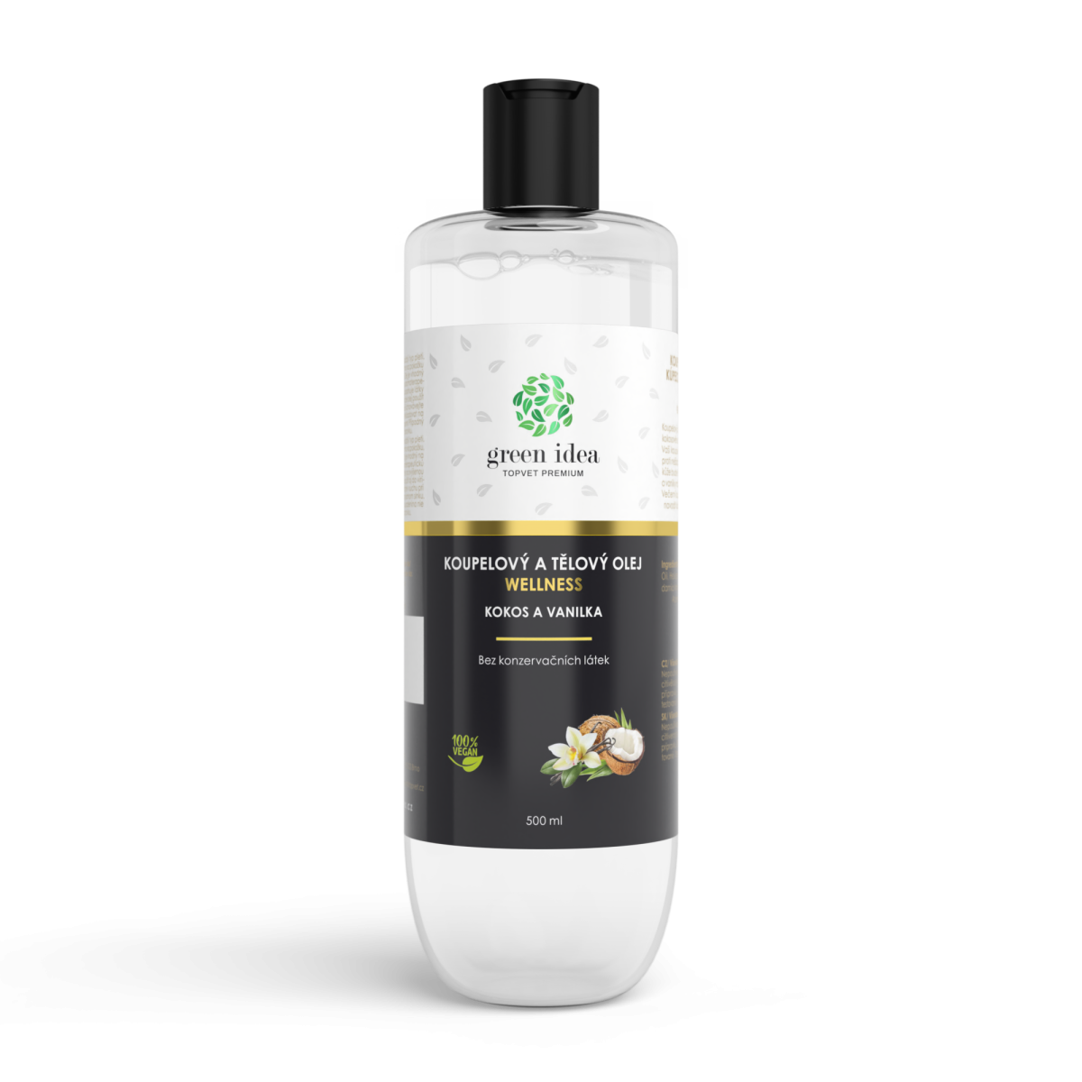 Kokos a vanilka - koupelový a tělový olej 500 ml