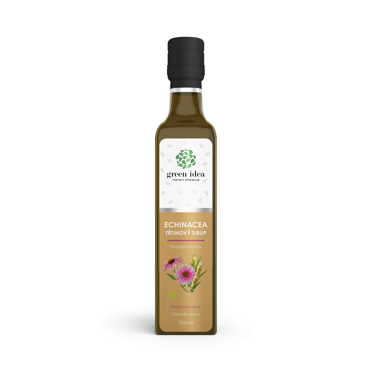 GREEN IDEA Echinacea sirup - třtinový 250 ml