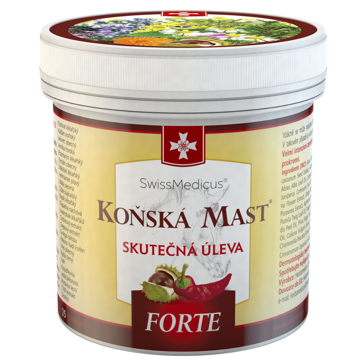 Herbamedicus GmbH Koňská mast forte hřejivá 250 ml