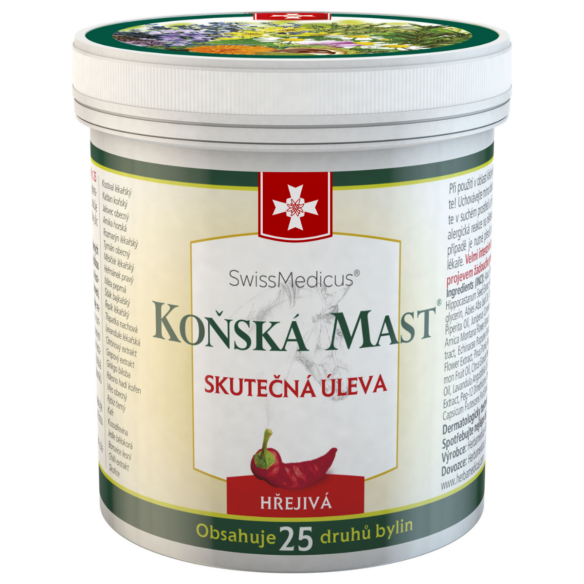 Herbamedicus GmbH Koňská mast hřejivá 500 ml