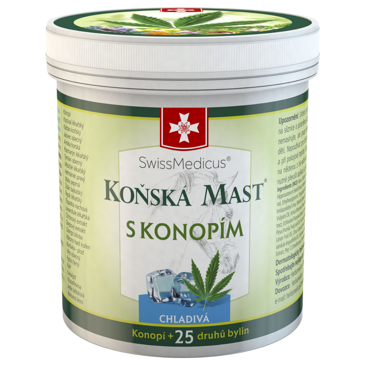 Herbamedicus GmbH Koňská mast s konopím chladivá 250 ml