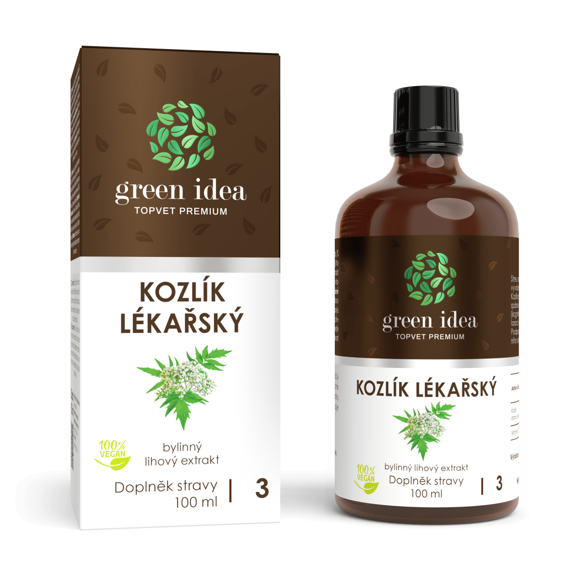 GREEN IDEA Baldriánské kapky - Kozlík Lékařský 100 ml