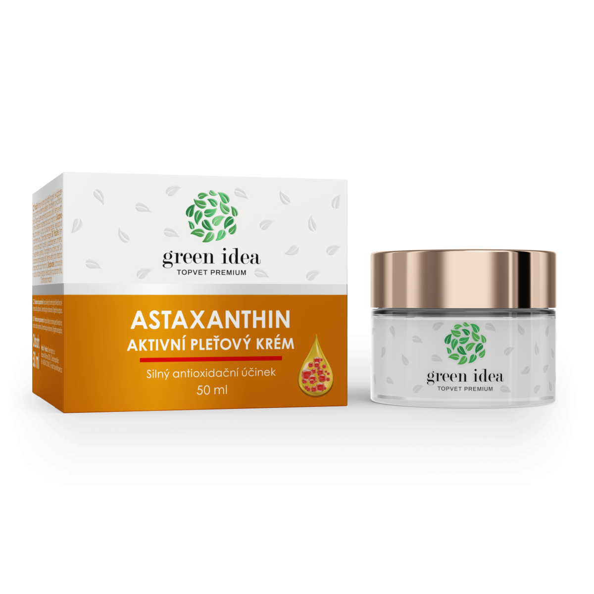 GREEN IDEA Astaxanthin - aktivní pleťový krém 50 ml