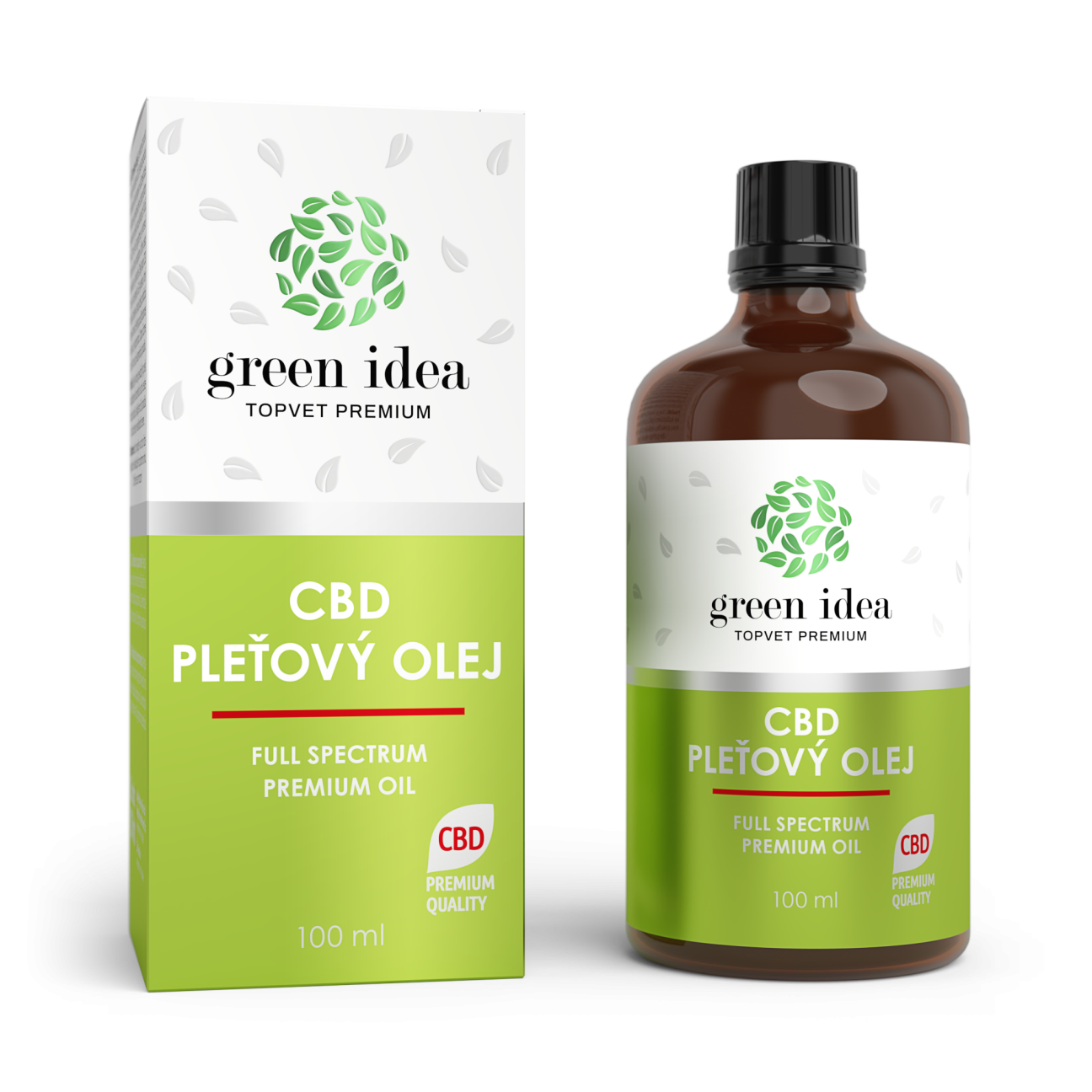 GREEN IDEA CBD pleťový olej výprodej 100 ml