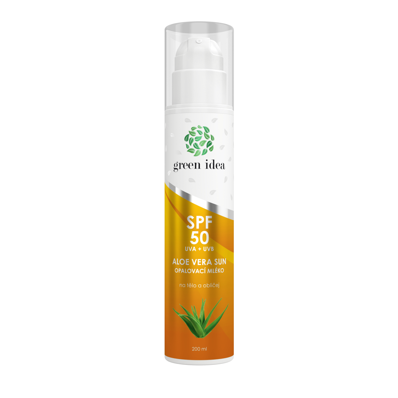 GREEN IDEA Aloe vera sun - opalovací mléko SPF 50 200 ml