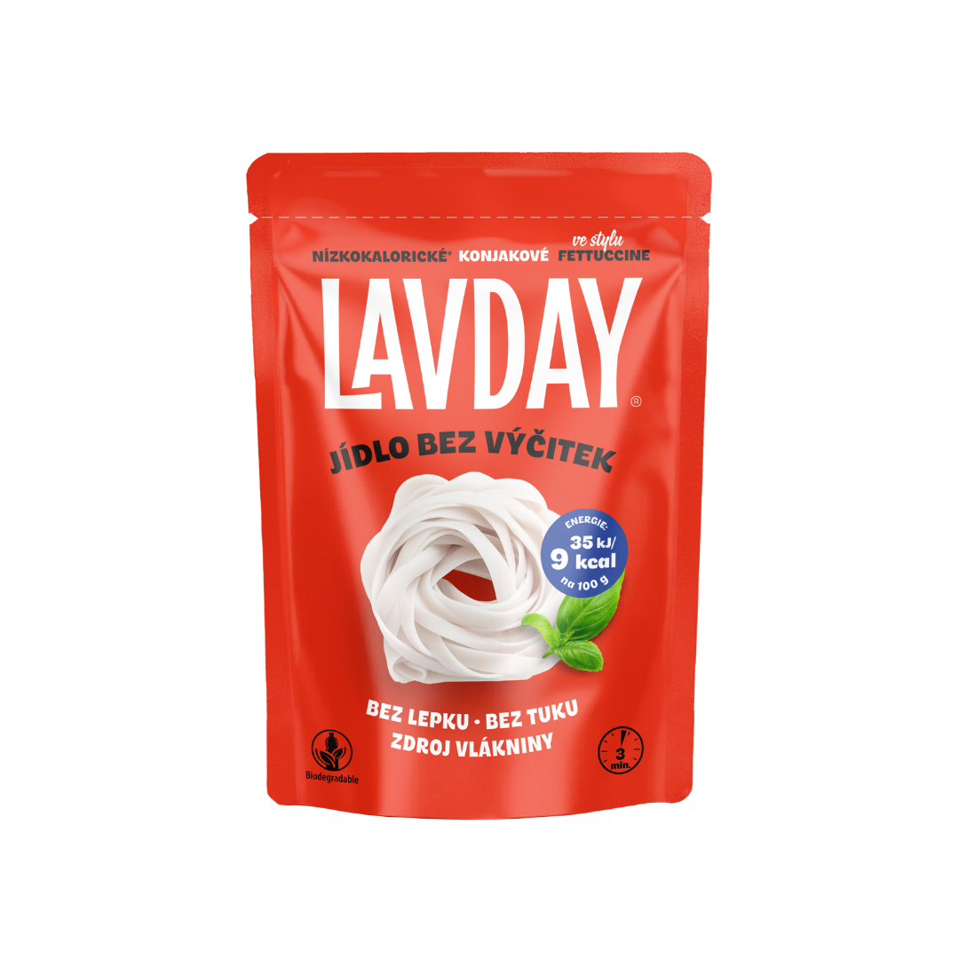 LAVDAY Nízkokalorické konjakové fettuccine