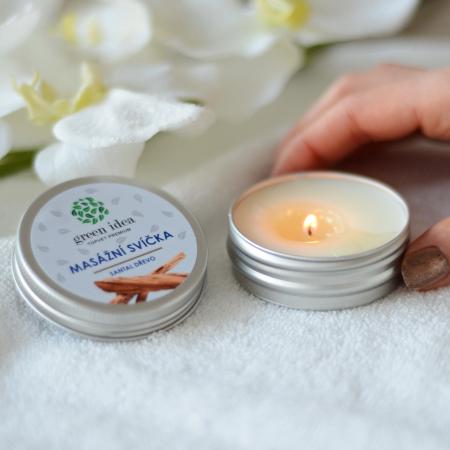 Masážní svíčka - Santal dřevo